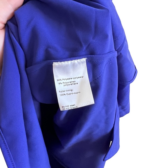 AKRIS PUNTO Asymmetrical Sleevless Cascading Ruffle Dress Size 10 - Picture 9 of 10